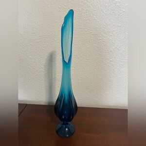 Vintage MCM Swung Glass Vase